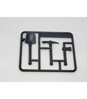 Mj outils en grappe gris (hache, pioche, pelle)