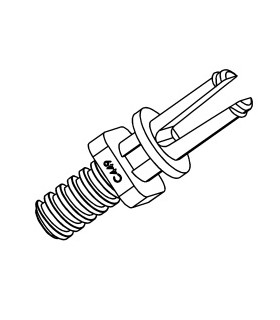 Mj long screwed clip axle lemon yellow