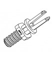 Mj long screwed clip axle lemon yellow