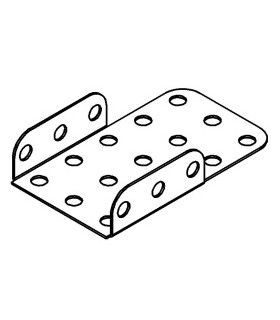 Special flanged plate (38x60mm) charcoal grey (pack of 10)