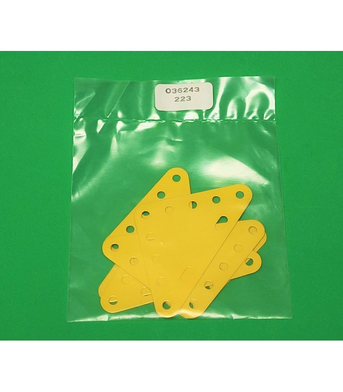 Metal triang.flex.plate 60 x 60 mm yellow Metal triang.flex.plate 60 x 60 mm yellow