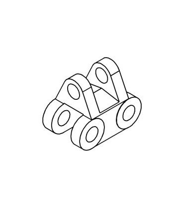 Plastic mobile bouble bracket black