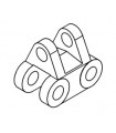 Plastic mobile bouble bracket black