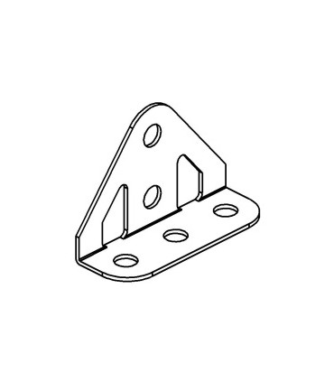 Embase triangulee coudee bleu