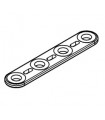 Mj flat strip 4 holes aluminum gray
