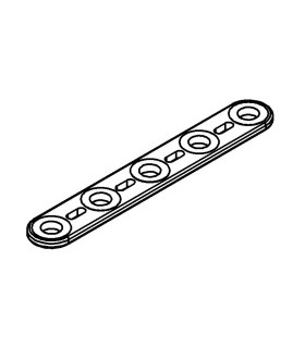 Mj flat strip 5 holes white