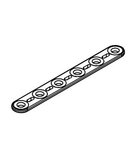 Mj flat strip 6 holes black
