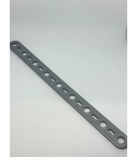 Mj flat strip 9 holes aluminum gray