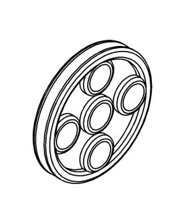 Mj pulley ø 50 mm yellow
