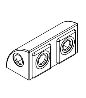 Mj double quarter block 2x1 red