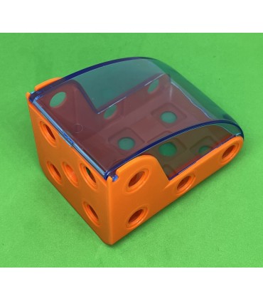 Mj pare-brise bleu transparent +cabine orange