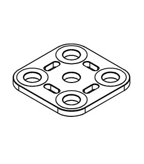 Mj plate 2x2 dark blue
