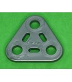 Mj plaque triangle 2x2 gris alu