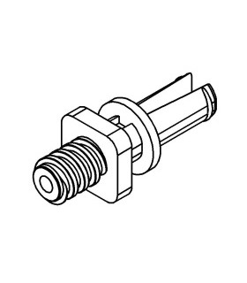 Mj short screwed clip axle aluminum grey