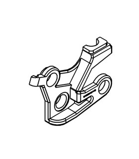 Mj 1/2 cadre gauche moto blanc