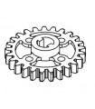 Mj gear wheel 25 th aluminum gray