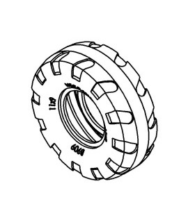 Mj tyre 11x9 light grey