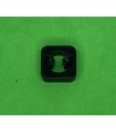 Mj notched square nut for picht 1,98mm black