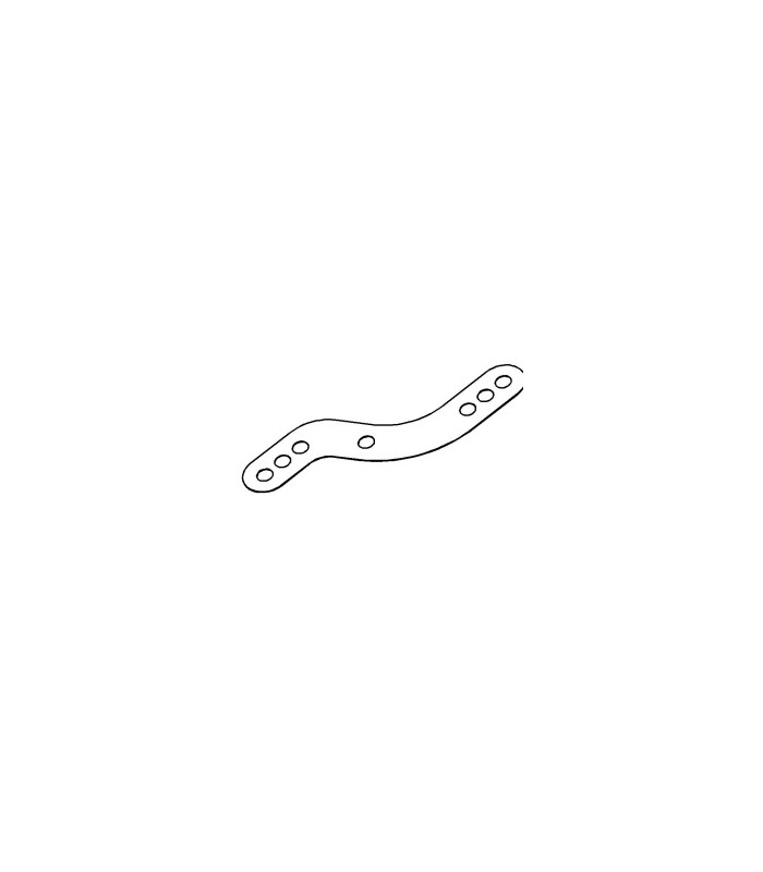 "S" Shaped Flexible Perforated Strip, 75 mm gold "S" Shaped Flexible Perforated Strip, 75 mm gold