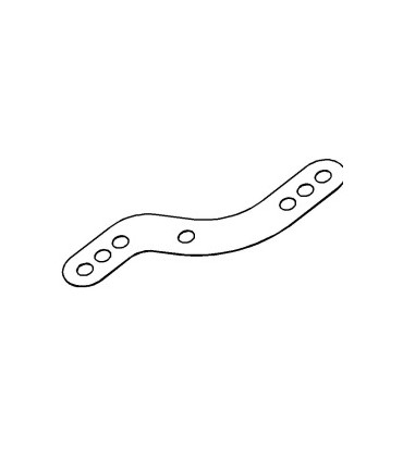 "S" Shaped Flexible Perforated Strip, 75 mm gold