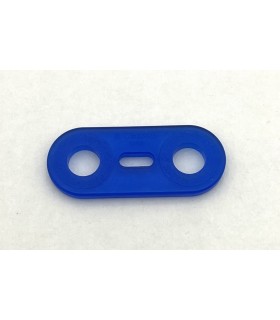 Mj flat strip 2 holes transparent blue