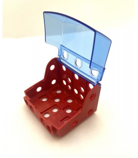 Mj windshield transparent blue + cabin 3 holes red