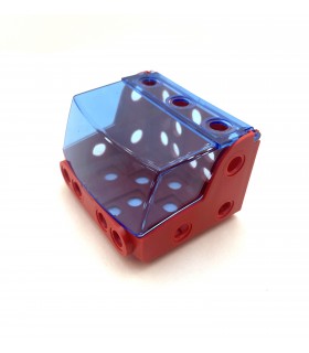 Mj windshield transparent blue + cabin 3 holes red