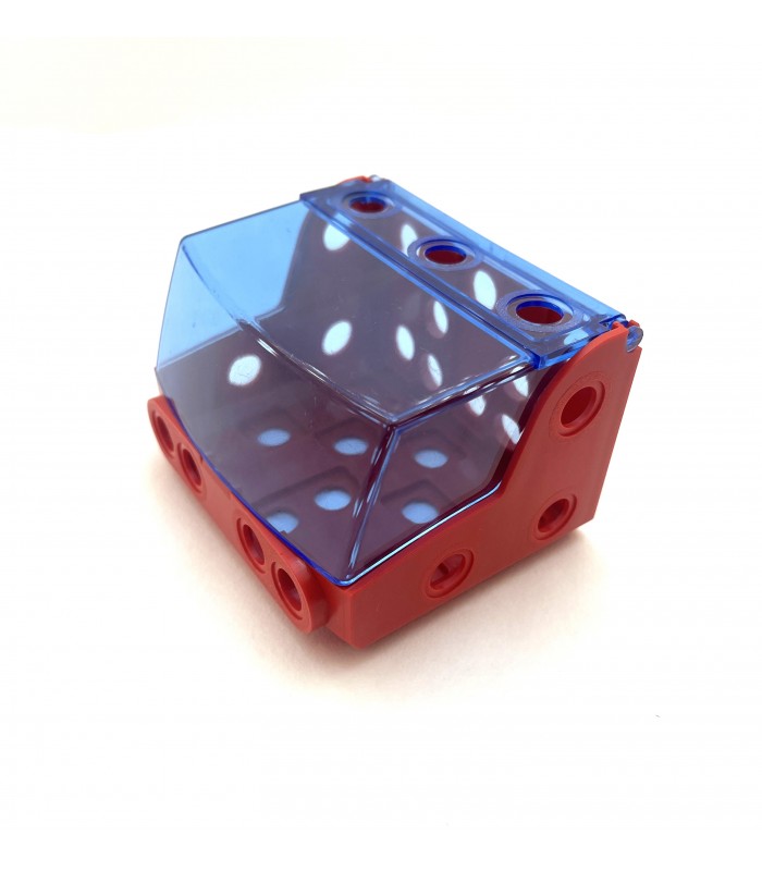 Mj windshield transparent blue + cabin 3 holes red