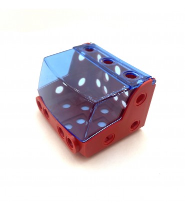 Mj windshield transparent blue + cabin 3 holes red