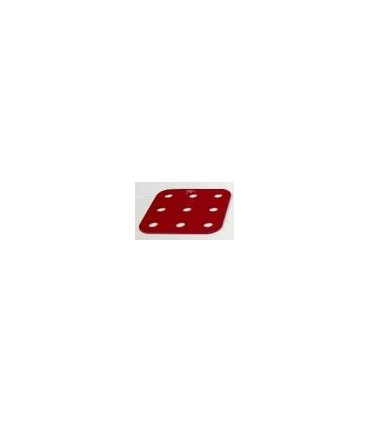 Plaque rigide 38 x 38 mm  rouge     (3 x 3 tr)