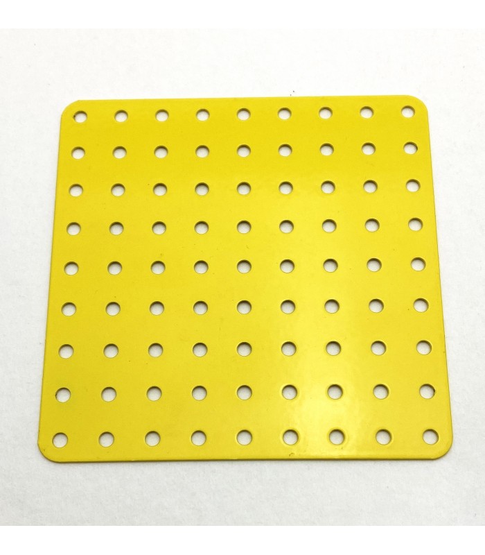 Flat plate 9 x 9 holes yellow Flat plate 9 x 9 holes yellow