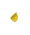 Quarter circular plate with right edge  yellow