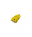 Quarter circular plate with right edge  yellow