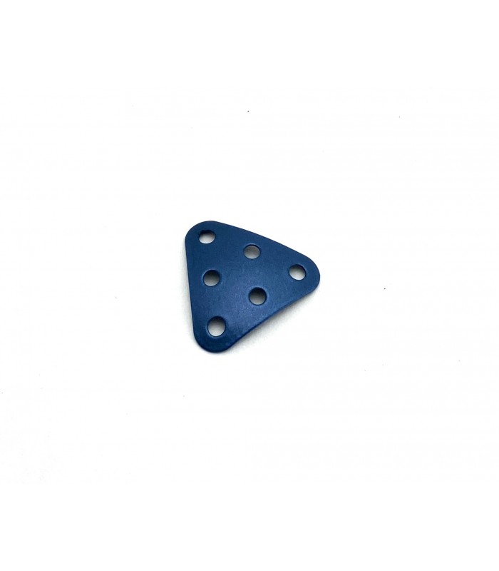 Triangular curved plate 3x3 blue metal