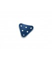 Plaque triangulaire 3x3 cintrée bleu métal (lot de 10)