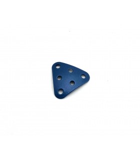 Plaque triangulaire 3x3 cintrée bleu métal (lot de 10)