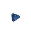 Plaque triangulaire 3x3 cintrée bleu métal (lot de 10)