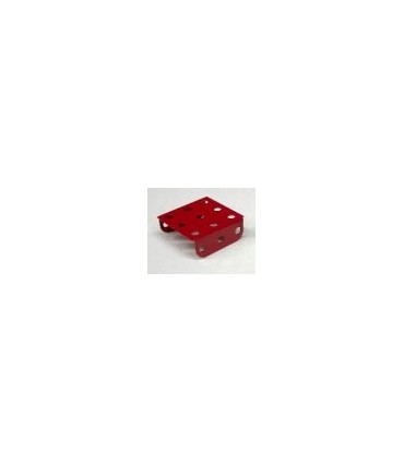 Plaque a rebords 38 x 38 mm rouge (3 x 3 tr)