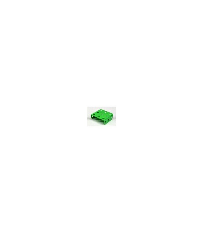 Plaque a rebords 38 x 38 mm vert fluo (3 x 3 tr)