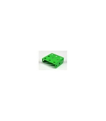 Plaque a rebords 38 x 38 mm vert fluo (3 x 3 tr)