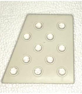 Mj inflexible trapezoidal plate 3x3 white