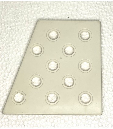 Mj inflexible trapezoidal plate 3x3 white
