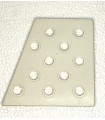 Mj inflexible trapezoidal plate 3x3 white