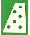 Mj inflexible trapezoidal plate 2x3 white