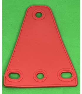Mj trapezoidal flexible plate 3 x 1 grenadine red