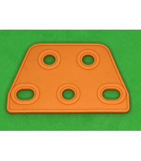 Mj trapezoidal flexible plate 3 x 2 pumpkin orange
