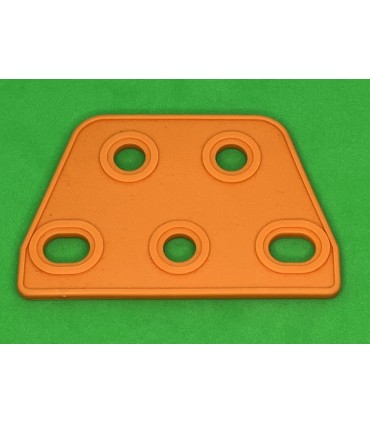 Mj trapezoidal flexible plate 3 x 2 pumpkin orange