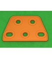Mj trapezoidal flexible plate 3 x 2 pumpkin orange