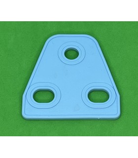 Mj triangular flexible plate 2 x 1 pale blue