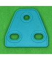 Mj triangular flexible plate 2 x 1 south sea blue